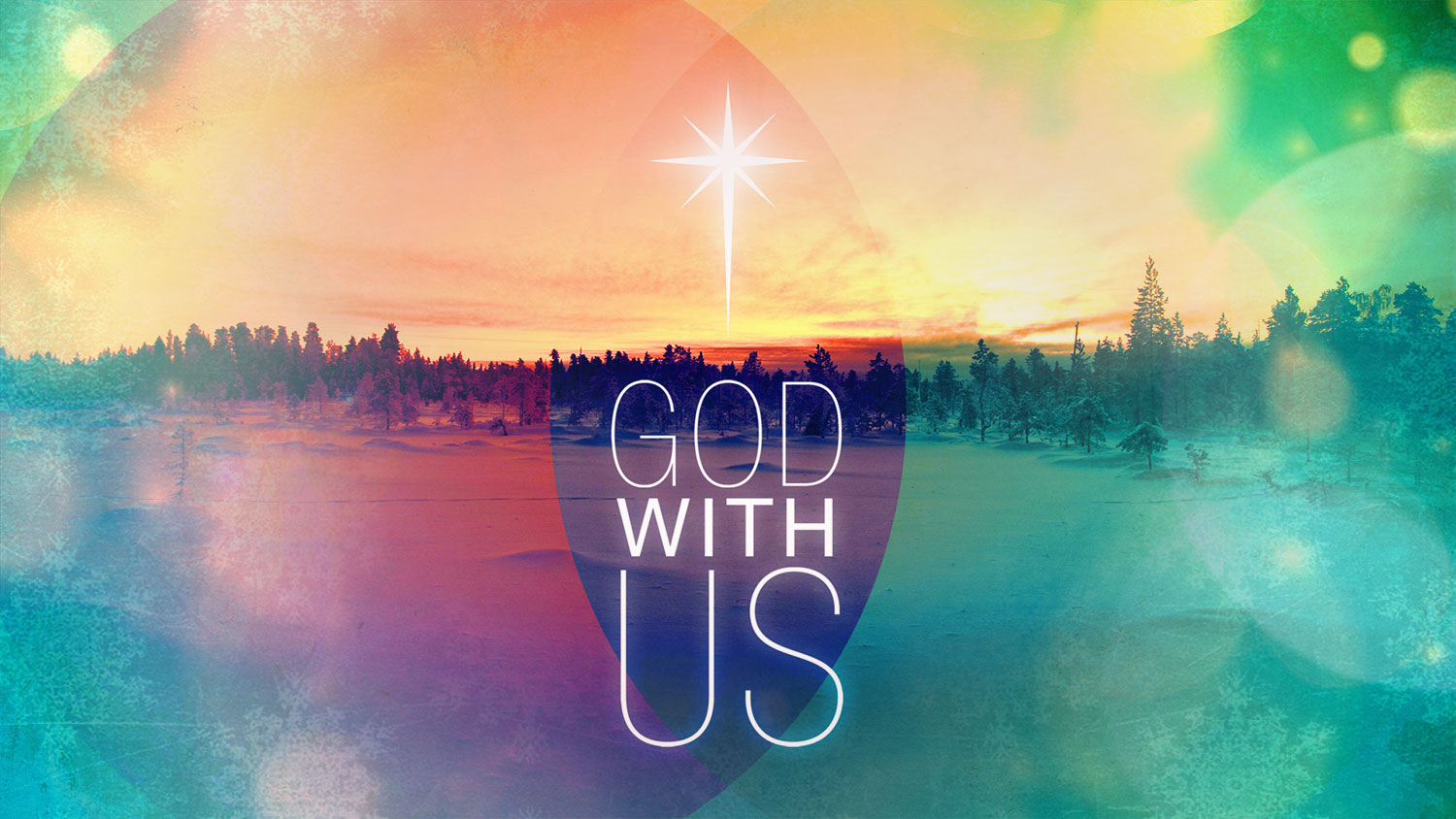 Christmas star and 'God With Us' text
